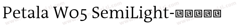Petala W05 SemiLight字体转换